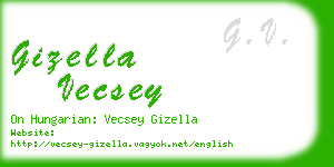 gizella vecsey business card